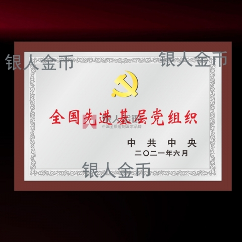 兩優(yōu)一先獎(jiǎng)牌全國(guó)先進(jìn)基層黨組織獎(jiǎng)牌