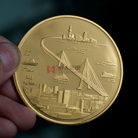 浙江寧波庫(kù)柏耐吉公司成立純金紀(jì)念幣定制