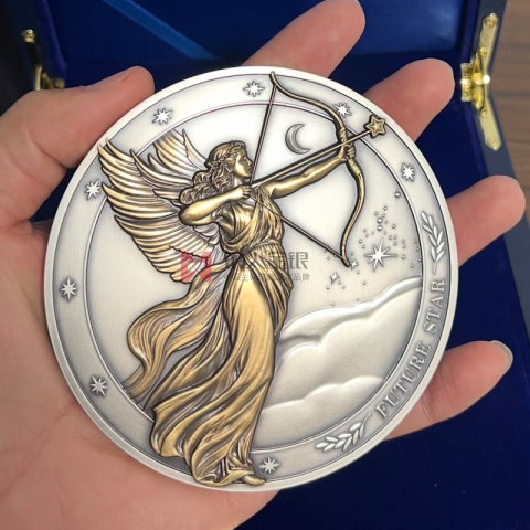 深圳華為2026年會明日之星純銀銀牌紀(jì)念盤定制