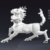 純銀麒麟擺件、吉祥瑞意麒麟純銀擺件