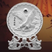 大展鴻圖純銀銀盤定做、訂制純銀紀念盤、訂做紀念銀盤