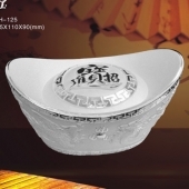 招財(cái)進(jìn)寶銀元寶制作、純銀銀元寶定制、定做純銀銀元寶