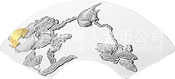 明清扇畫紀念銀幣1盎司扇形銀質(zhì)紀念幣