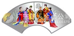 中國(guó)古典文學(xué)名著——《紅樓夢(mèng)》彩色金銀紀(jì)念幣（第3組）5盎司扇形銀質(zhì)紀(jì)念幣