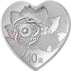 2019吉祥文化金銀紀(jì)念幣30克心形銀質(zhì)紀(jì)念幣